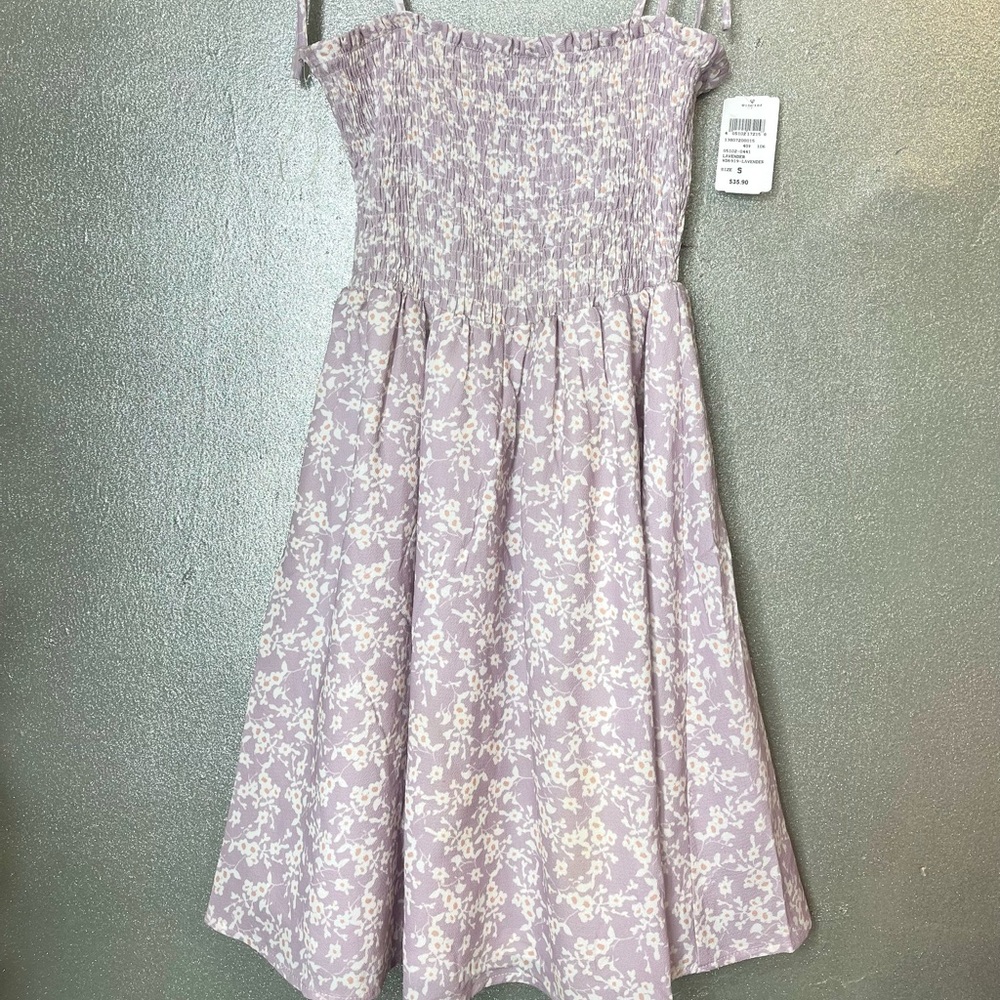 Lavender floral skater dress